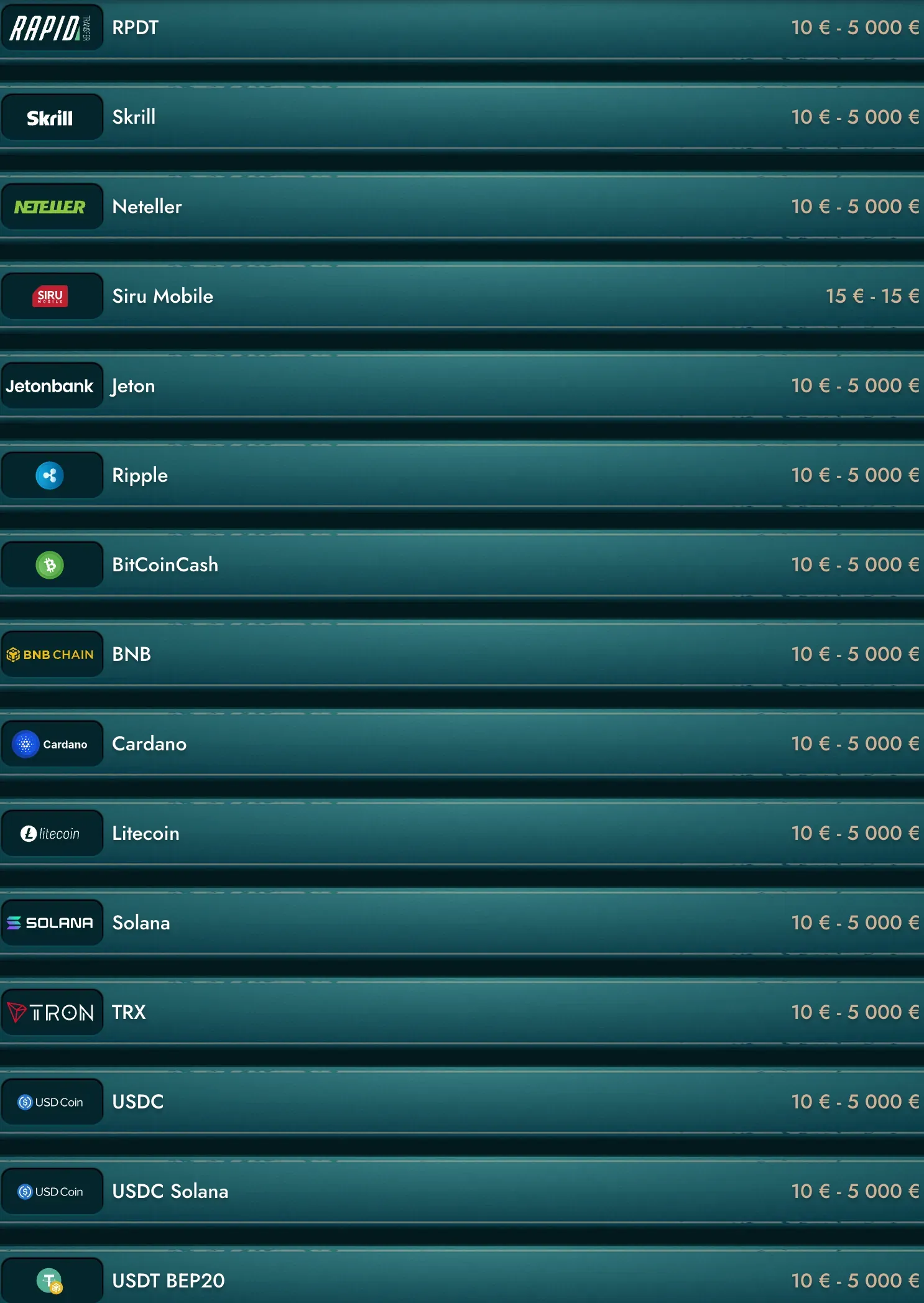 Talletukset kryptoilla, Siru Mobilella ja nettilompakoilla MyEmpirella